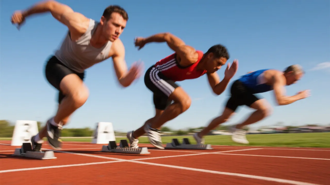 运动员起跑瞬间